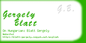gergely blatt business card
